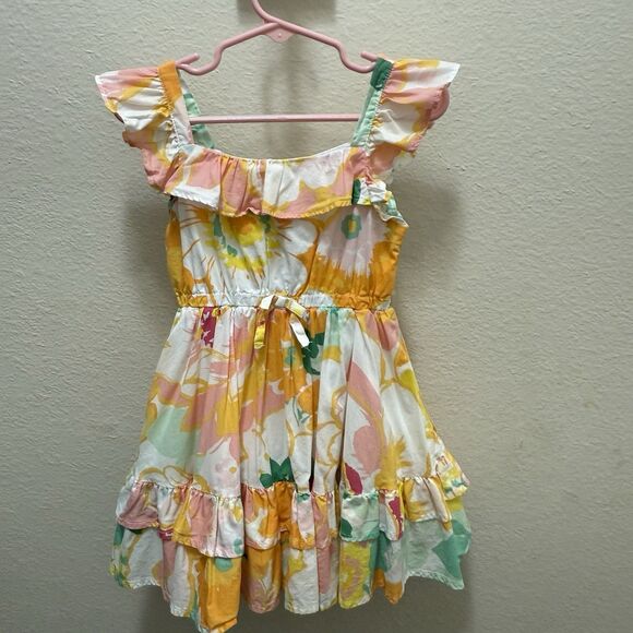 Janie and jack-Floral Ruffle Sundress-toddler girl size 3t- floral spring - Picture 2 of 9